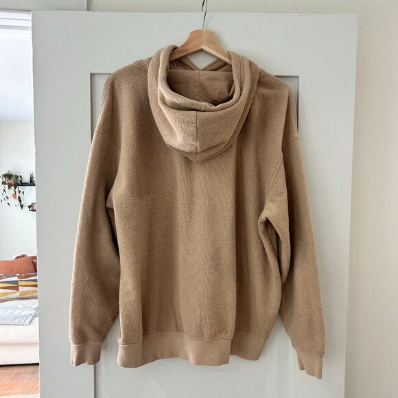 Nike Sportswear Essentials Women's Plush Hoodie Size Small Hemp Brown DD5118-200 - Picture 5 of 5